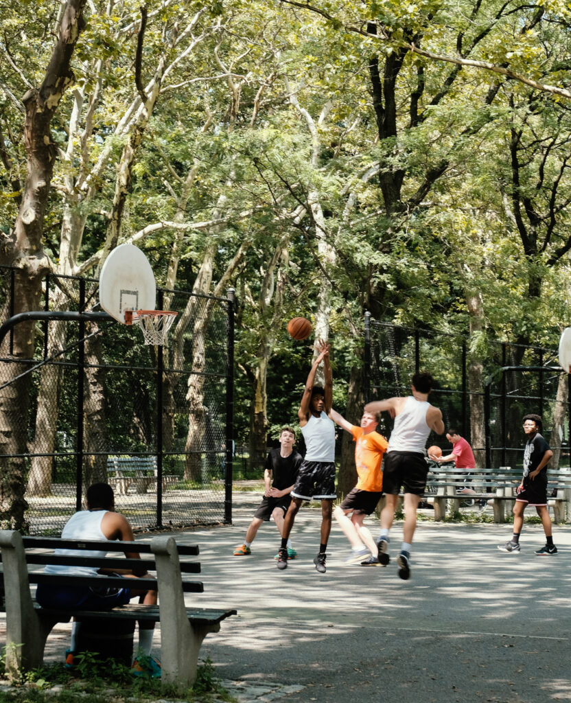 Boy's Playing BasketBall in 72nd Street Basketball Court